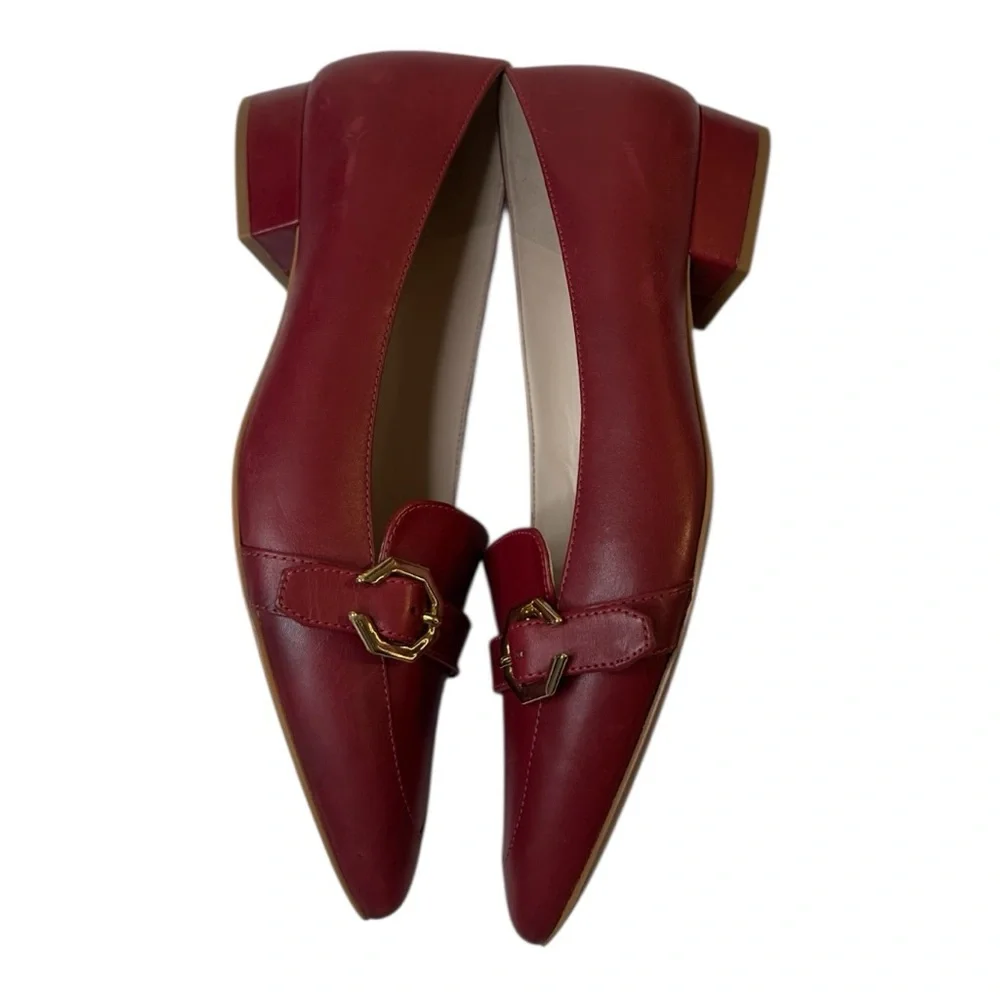 Cole Haan Leela Skimmer Red Leather Flat Size 8B - Picture 3 of 15